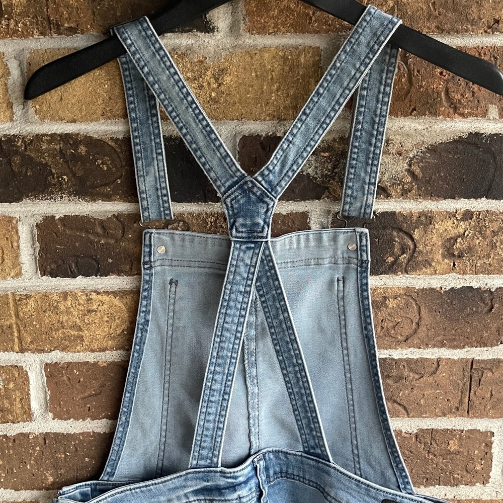 Celebrity Pink Blue Denim Overalls - Picture 6 of 9